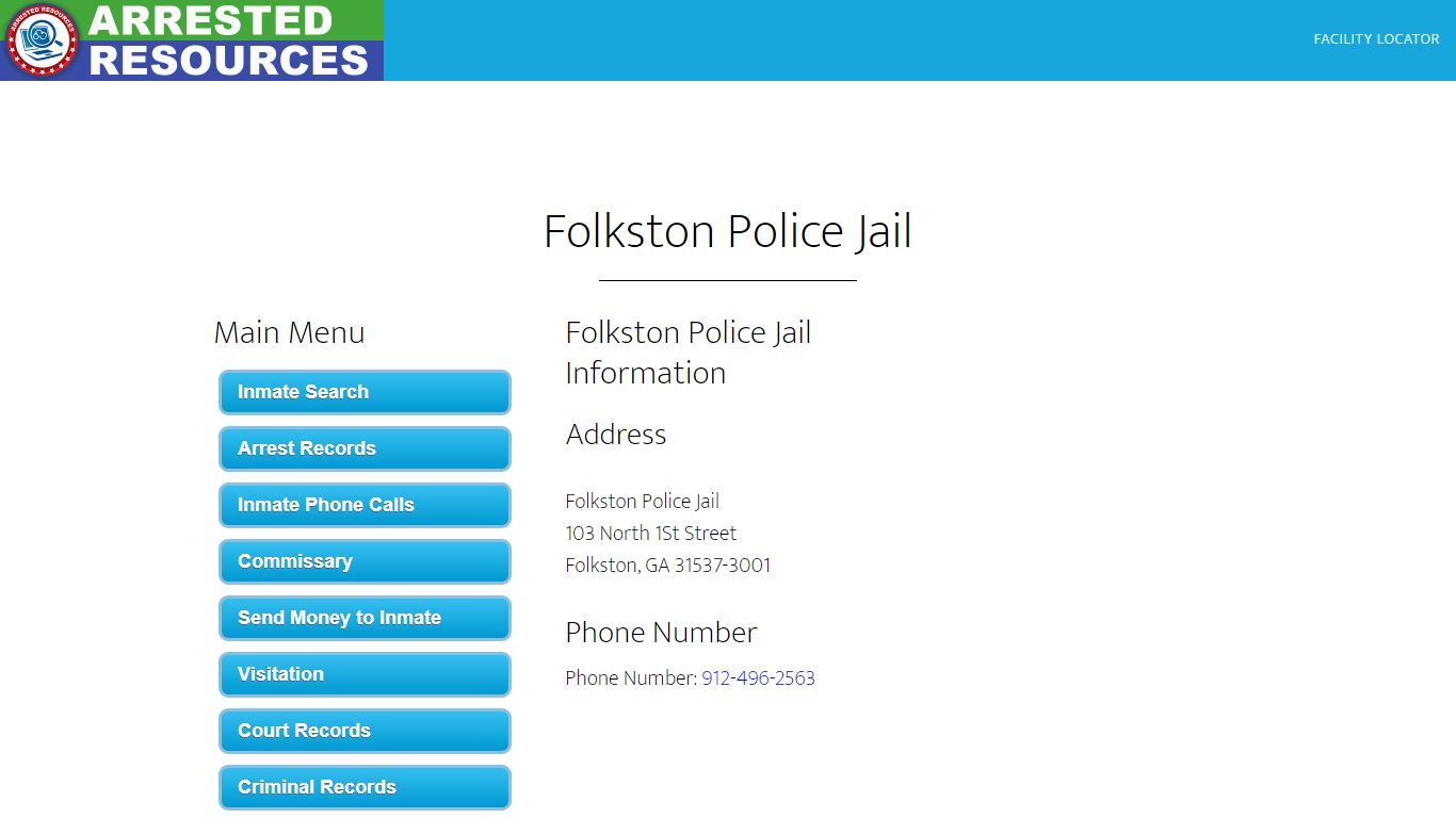 Folkston Police Jail - Inmate Search - Folkston, GA